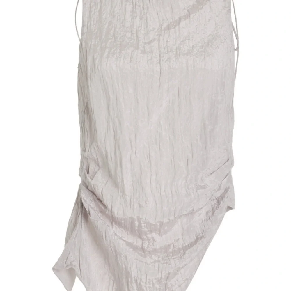 SIR. Moda Operandi Exclusive Silver Ligera Open Back Top & Crinkle Satin Skirt - Picture 6 of 16